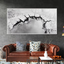 Aerial Desert, Cracked Earth, Modern Texture, Abstract Terrain, Canvas Print, Office Wall Art, Earth Tones, Contemporary Natural Art