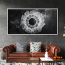 Abstract Smoke Art, Modern Monochrome, Ink Explosion, Minimalist Wall Decor, Framed Canvas Print, Living Room Wall Art, Moody Aesthetic