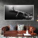 Underwater Tree, Ocean Roots, Nature Surrealism, Canvas Print, Moody Nautical Decor, Bathroom Wall Art, Black And White Abstract Art