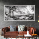 Palm Coast, Coastal Path, Ocean View, Scenic Walk, Canvas Print, California Beach Art, Entryway Decor, Tropical Landscape, Office Decor