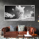 Ocean Wave Explosion, Tropical Beach Scene, Dramatic Nature Photography, Framed Canvas Print, Modern Coastal Wall Art, Bold Statement Decor