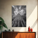 Tall Cactus, Desert Skies, Cactus Wall Art, Framed Canvas Print, Boho Desert Decor, Minimalist Nature Print, Bedroom Southwest Style