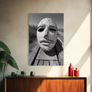 Weathered Mask, Coastal Surreal, Driftwood Dream, Canvas Print, Abstract Wall Art, Rustic Home Decor, Boho Artistic Style