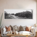 Wild Apple Path, Nature Overgrowth, Autumn Orchard Trail, Canvas Print, Fall Farmhouse Kitchen Art, Rustic Seasonal Wall Decor