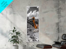 Mining Building, Rustic Industrial, Orange Slide, Historic Wall Art, Canvas Print, Western Decor, Man Cave Fall Style Artwork