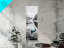 Iceberg, Glacier Reflection, Arctic Landscape, Serene Water, Framed Canvas Print, Minimalist Wall Art, Bathroom or Bedroom Photography