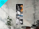 Palm Trees, Coastal Sunset, Tropical Beach Scene, Blue Water Horizon, Canvas Print, Bathroom Wall Art, Island Vibe, Summer Coastal Decor