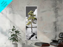 Twisted Pine Tree, Nature Serenity, Calm Wilderness, Coastal Forest, Framed Canvas Print Boho Bedroom Wall Art, Earth Tone Decor