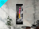 Cliff Dwelling Art, Ancient Ruins Style, Colorful Boho Home Decor, Framed Canvas Print, Southwestern Living Room Wall Art, Hallway Wall Art