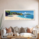 Cast Away Island Beach, Fiji Panoramic Print, Vacation Gift, Fiji Wall Art, Beach Painting, Beach Decor, Beach Or Lakehouse Art