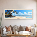 Driftwood Beach, Georgia Panoramic Beach Print, Vacation Gift, Georgia Wall Art, Framed Canvas Print, Framed Beach Painting