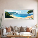 Myrtos Beach, Greece Panoramic Print, Vacation Gift, Greece Wall Art, Beach Painting, Beach Decor, Beach Or Lakehouse Art