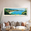 Ocho Rios Bay, Jamaica Panoramic Print, Vacation Gift, Jamaica Wall Art, Beach Painting, Beach Decor, Large Wall Art, Wood Frame Art