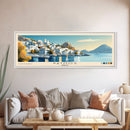 Patmos, Greece Panoramic Beach Print, Vacation Gift, Greece Wall Art, Beach Painting, Beach Decor, Beach Painting