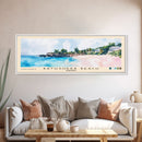 Bathsheba Beach, Barbados Watercolor Print, Vacation Gift, Barbados Wall Art, Beach Painting, Beach Decor, Large Wall Art, Wood Frame Art