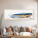 Golden Sands, Bulgaria Watercolor Beach Print, Vacation Gift, Bulgaria Wall Art, Framed Canvas Print, Framed Beach Painting