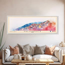Palmarola, Italy Watercolor Print, Vacation Gift, Italy Wall Art, Beach Painting, Beach Decor, Large Wall Art, Wood Frame Art