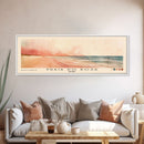 Praia do Rosa, Brazil Watercolor Print, Vacation Gift, Brazil Wall Art, Beach Painting, Beach Decor, Large Wall Art, Wood Frame Art