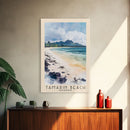 Tamarin Beach, Mauritius Watercolor Beach Print, Vacation Gift, Mauritius Wall Art, Framed Canvas Print, Framed Beach Painting
