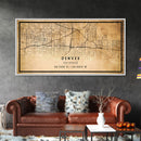 Denver map print poster canvas, Colorado map print poster canvas, Denver city map print poster canvas, framed road map art, office decor