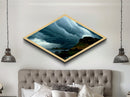 Rolling Storm Clouds Diamond Shaped Castle View Canvas Textured Print Turbulent Sky Landscape Dramatic Weather Gothic Wall Decor