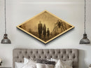 Spider Shadow Scene Diamond Shaped Gothic Canvas Textured Print creepy victorian children haunted antique horror Halloween wall decor