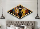Apocalypse Blade Angel Diamond Shaped Warrior Canvas Art Print urban graffiti style fantasy sword wings chaos dramatic wall decor