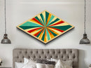 Pastel Flow Diamond Shaped Canvas Textured Print pastel wall art pink mint abstract bedroom decor trendy dorm aesthetic soft modern gift