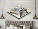 Majestic Turtle - Diamond Shaped Canvas Textured Print Sea Life Wall Decor Coastal Nature Gift Ocean Nursery Art Watercolor Style