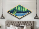 Poison Frog In The Arctic, Whimsical Wall Art, Diamond Shaped Wall Art, Whimsical Boho Decor