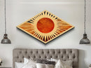 Art Deco Starburst - Framed Canvas Art Print - Funk Retro Mid-Century Modern Wall Art, Sun Burst, Sunset Painting, MCM Decor