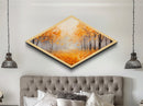 Diamond Shaped Coastal Breeze Scene Canvas Art Print Beach Ocean Seascape Wall Decor Nautical Home Accent with Soaring Seagulls