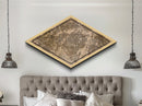 Arlington Diamond Shaped City Map, Custom Diamond Shaped Wall Art, City Map Canvas