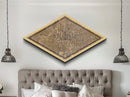 Atlanta Diamond Shaped City Map, Custom Diamond Shaped Wall Art, City Map Canvas
