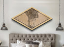 Bali - Indonesia Diamond Shaped City Map, Custom Diamond Shaped Wall Art, City Map Canvas