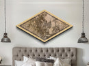 Jaipur - India Diamond Shaped City Map, Custom Diamond Shaped Wall Art, City Map Canvas