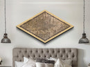 Oklahoma City Diamond Shaped City Map, Custom Diamond Shaped Wall Art, City Map Canvas