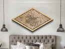 Sofia - Bulgaria Diamond Shaped City Map, Custom Diamond Shaped Wall Art, City Map Canvas