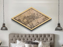 Islamabad - Pakistan Diamond Shaped City Map, Custom Diamond Shaped Wall Art, City Map Canvas