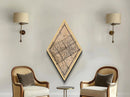 Islamabad - Pakistan Diamond Shaped Travel Poster, Custom Diamond Shaped Wall Art, City Map Canvas