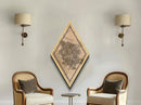 Las Vegas Diamond Shaped Travel Poster, Custom Diamond Shaped Wall Art, City Map Canvas