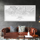 Dublin Street Map, Ireland Map, Map Art, Minimalist Art, Wall Art, Canvas Art, Game Room Décor, Man Cave Wall Décor, Industrial Décor