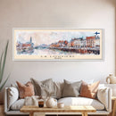 La Louvire Belgium Travel Print Wall Art, Panoramic City Art, Travel Art, Wall Decor, Vacation Gift, Framed Canvas Print Or Metal Art