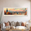 Aalst Belgium Travel Print Wall Art, Panoramic City Art, Travel Art, Wall Decor, Vacation Gift, Framed Canvas Print Or Metal Art