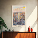 Ivano-Frankivsk Ukraine Cityscape Art Print, Sunset View Canvas Print for Home Decor, Travel Poster for Living Room Wall Art, Ukrainian Scene