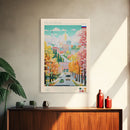 Balashikha Russia Travel Poster Framed Canvas Print, Midcentury Modern Art, Pop Art Wall Decor, Home Decor, Vacation Gift, Living Room Art