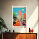 Duisburg Germany Travel Poster Framed Canvas Print, Midcentury Modern Art, Pop Art Wall Decor, Scenic Living Room Art, Bedroom Decor