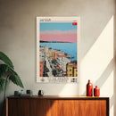 Samsun Turkey Travel Poster Framed Canvas Print, Midcentury Modern Art, Pop Art Wall Decor, Living Room Art, Vacation Gift