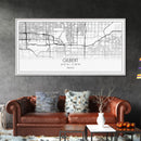 Gilbert City Map, Arizona Map, Map Art, Minimalist Art, Wall Art, Canvas Art, Lake House Décor, Ranch House Décor, Dorm Wall Décor, Home Art