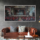 Creepy Abandoned Theater, Framed Canvas Print, Macabre Theatre, Dark Academia, Halloween Decor, Spooky Seasonal Wall Art